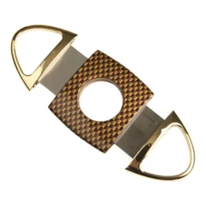 Cigar Cutter Gold & Carbon Fiber